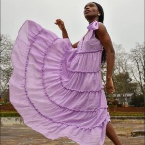 ENGLISH FACTORY Mayfield Lilac Midi Dress